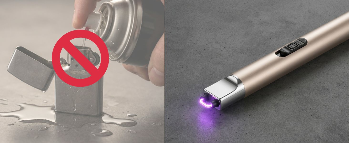 Plasma Arc Lighter VS Butane Lighter
